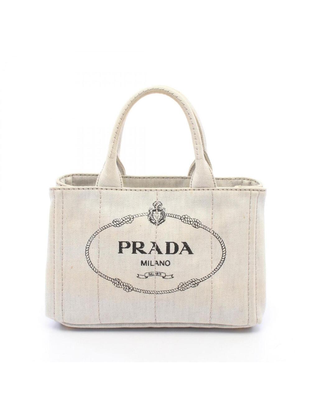 Prada Denim Canapa Logo Tote Handbag #346471P36B